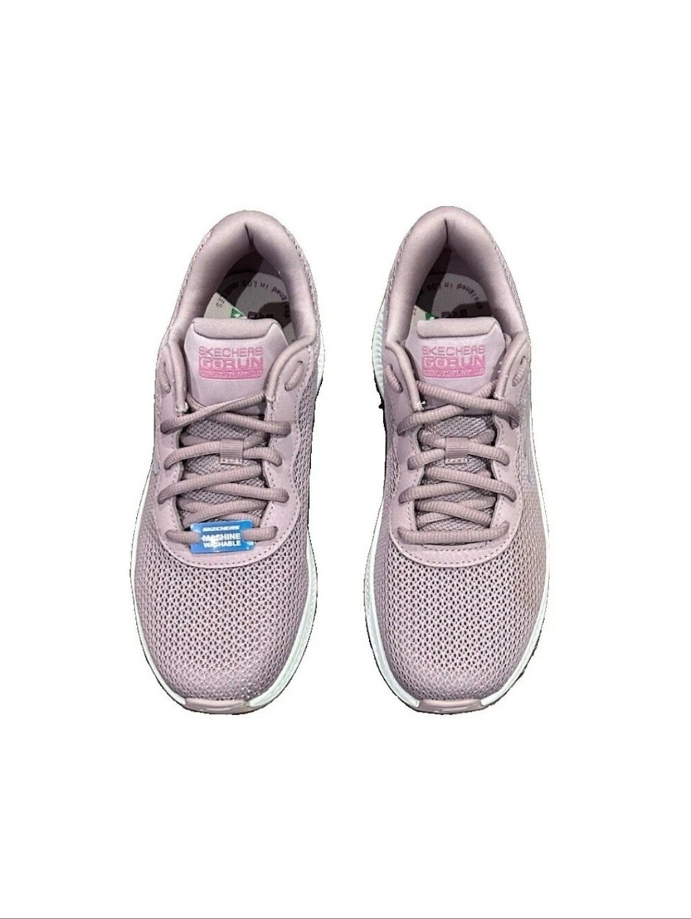 Skechers Women's Go Run Dusty Pink Mesh Athletic Sneakers Sz 7 New